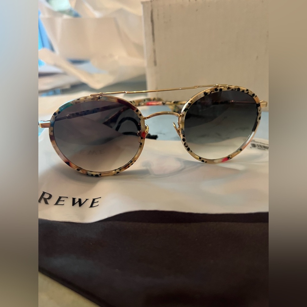 NEW KREWE SUNGLASSES Porter 18K Titanium Poppy